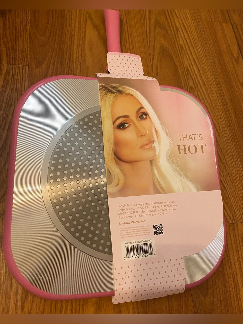 NWT | Paris Hilton | 11 Inch Ceramic Nonstick Griddle Pan | Pink - Picture 9 of 13